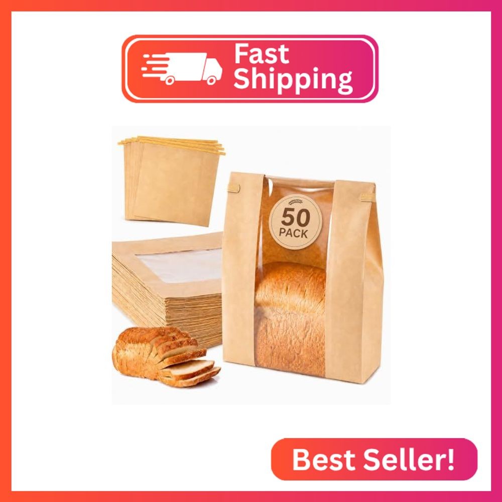 MAQIHAN 50 Bread Bags for Homemade Bread - Sourdough Bread Storage Bags
