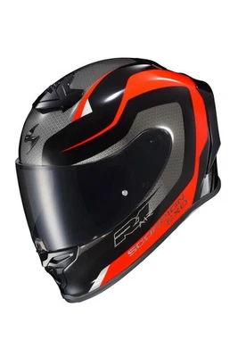 NEW Scorpion EXO R1 AIR HIVE Full Face Motorcycle Street Helmet Red/Blk All Size - Image 1 of 4