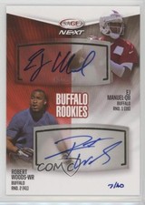 2013 SAGE Next Dual Auto 7/40 EJ Manuel Robert Woods #DA13 Auto 2b2