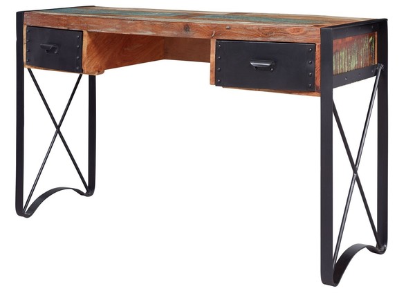 Schreibtisch Industrial #43 Computertisch Arbeitstisch Altholz Eisen 135X80X50Cm-image
