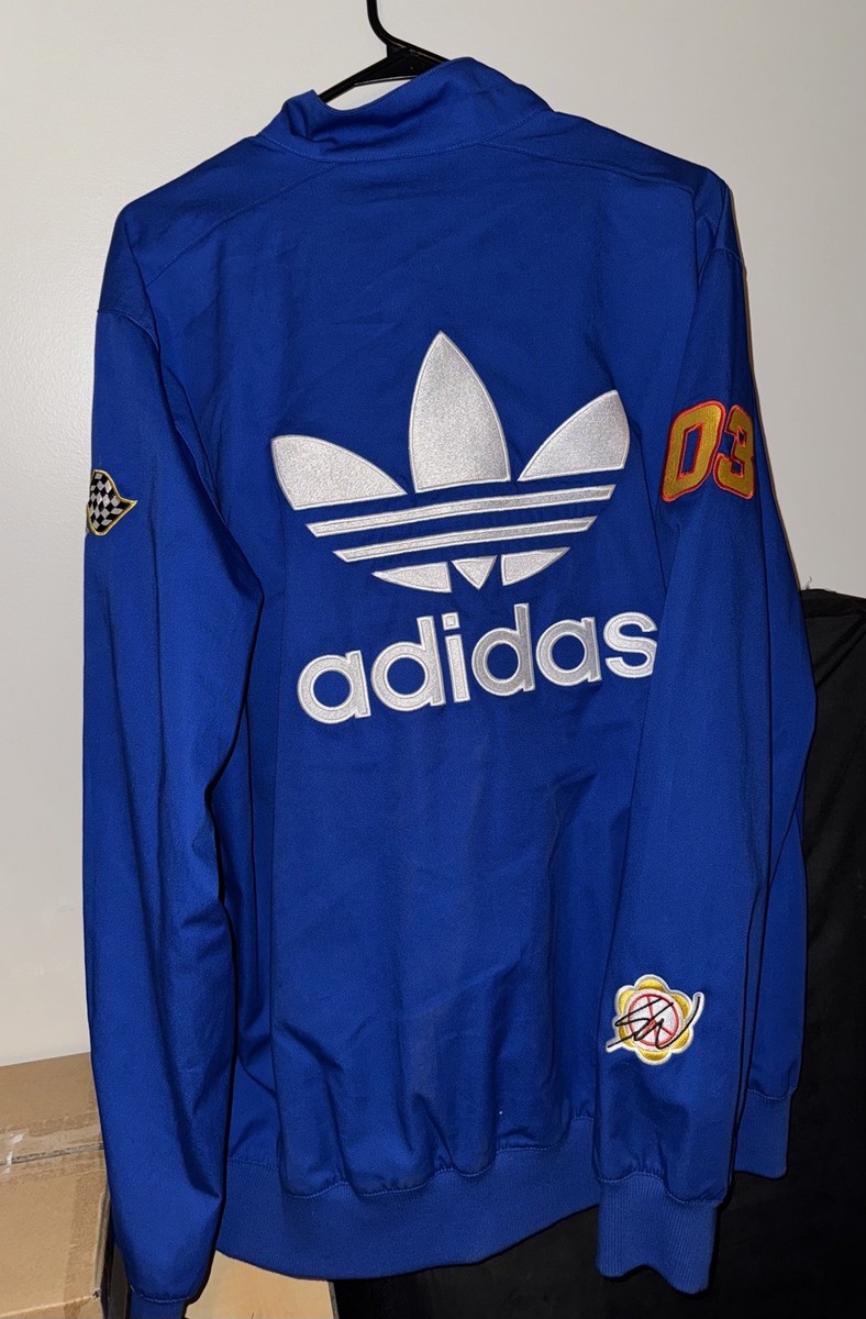 Blue Hot Wheels x Sean Wotherspoon Adidas Mens Bomber Jacket SIZE