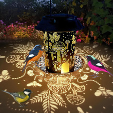 Solar Bird Feeder,Metal Wild Bird Feeders for Outdoor Hanging, Waterproof outsid