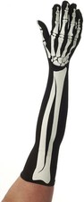 Skeleton Long Gloves Costume Rubie's