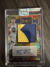 Brandin Podziemski 2023-24 Panini Select /25 RPA Auto Patch Dye Tie Prime RC