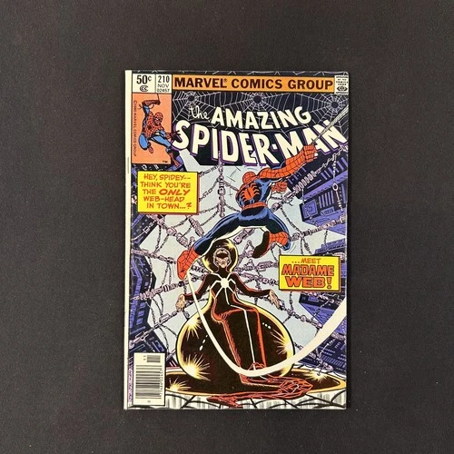 Marvel Comic Amazing Spider-Man #210 1980, 7.0/VF-, 1st app of Madame Web
