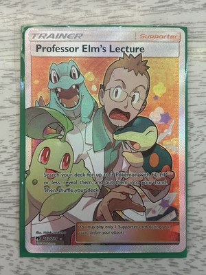 Professor Elm's Lecture Full Art Trainer 213/214 Sm-Lost Thunder Pokémon Card NM