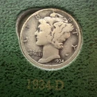 1934 D MERCURY DIME! Nice Better Early Date 6.8 Million