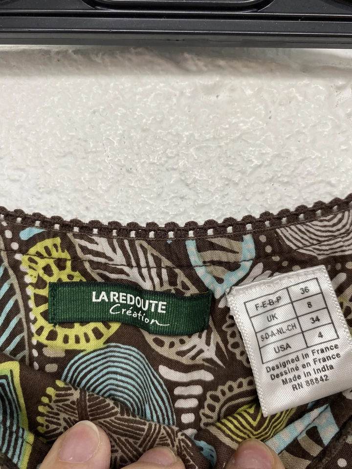 Falda línea A La Redoute Creation patrón multicolor talla UK 8 PK Foto 4 de 4