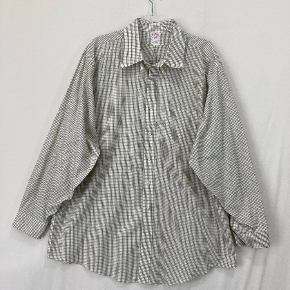 Brooks Brothers Mens Button Down Original Polo Shirt Preppy size18 35 or 2XL