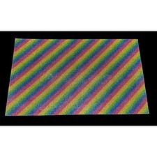 Rainbow Stripe Self-Adhesive Rhinestone Sheet 15.75 x 9.45" Craft