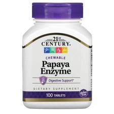 Chewable Papaya Enzyme, 100 Tablets