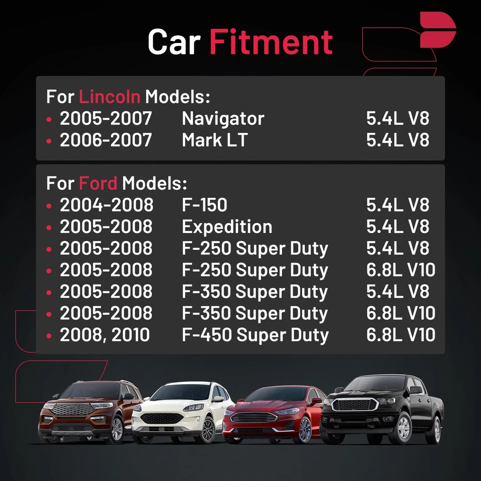 8 piezas bujías SP546 SP515 para Ford F-350 Super Duty 2005-2008 5,4 L V8 Foto 3 de 4