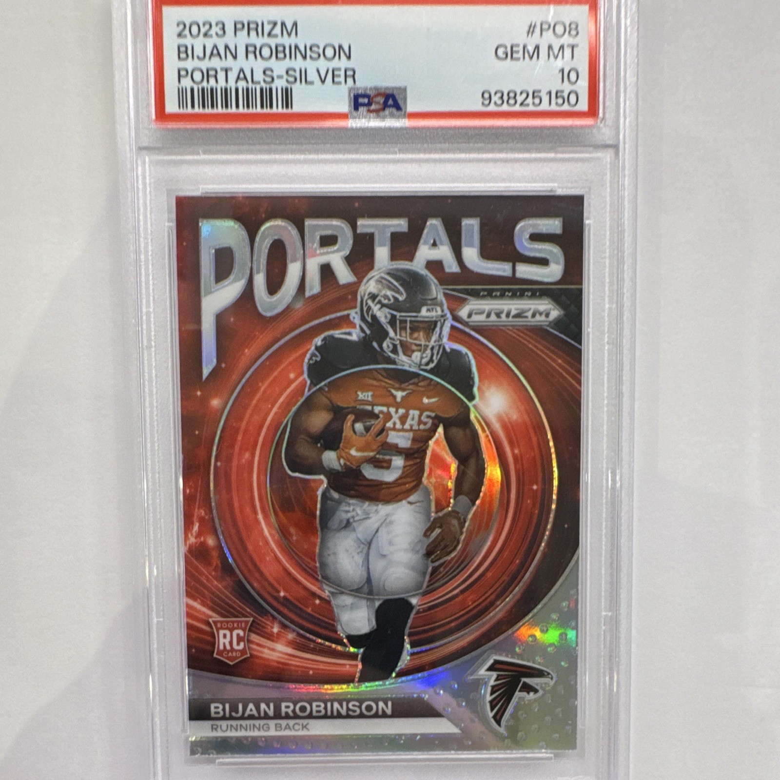 Bijan Robinson Panini Prizm Portals #PO8 Silver