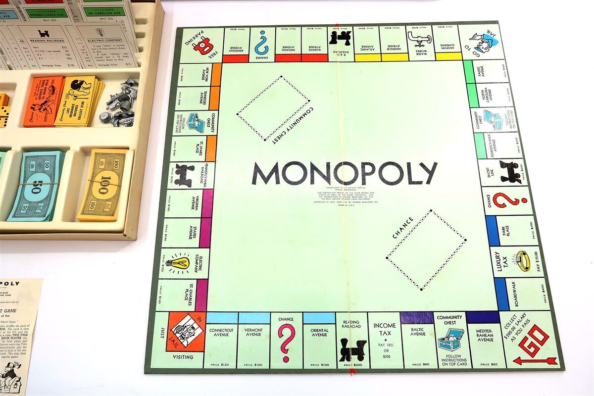 Vintage 1964 Monopoly Game by Parker Brothers Red Oversize -  Portugal