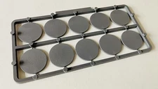 Bases Stargrave 50 Gray New • 5 Sprues • 25mm Round Circle Northstar Frostgrave
