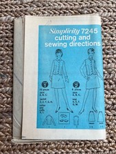 1960's Vintage Simplicity Sewing Pattern 7245 Jr. Skirt, Jacket or Vest Sz 11 FF