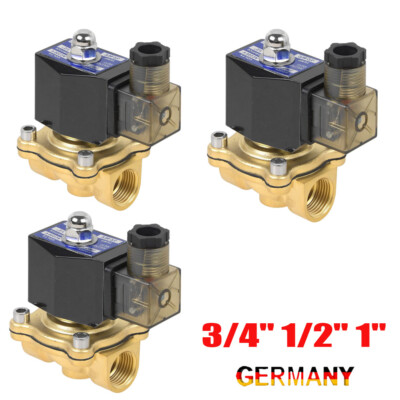 Magnetventil Messing 3/4'' 1/2'' 1'' 0-10Bar NC Stromlos Geschlossen 230V Ventil