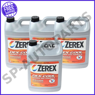Valvoline Zerex 4 Gallons Coolant Antifreeze DEXCOOL Long Life Orange 4 x 1 Gal