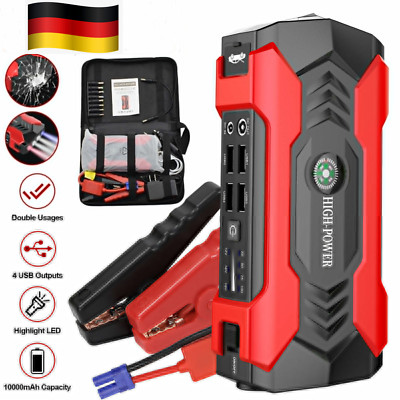 99800mAh Auto KFZ Starthilfe Jump Starter 12V Ladegerät Booster Power Bank PKW
