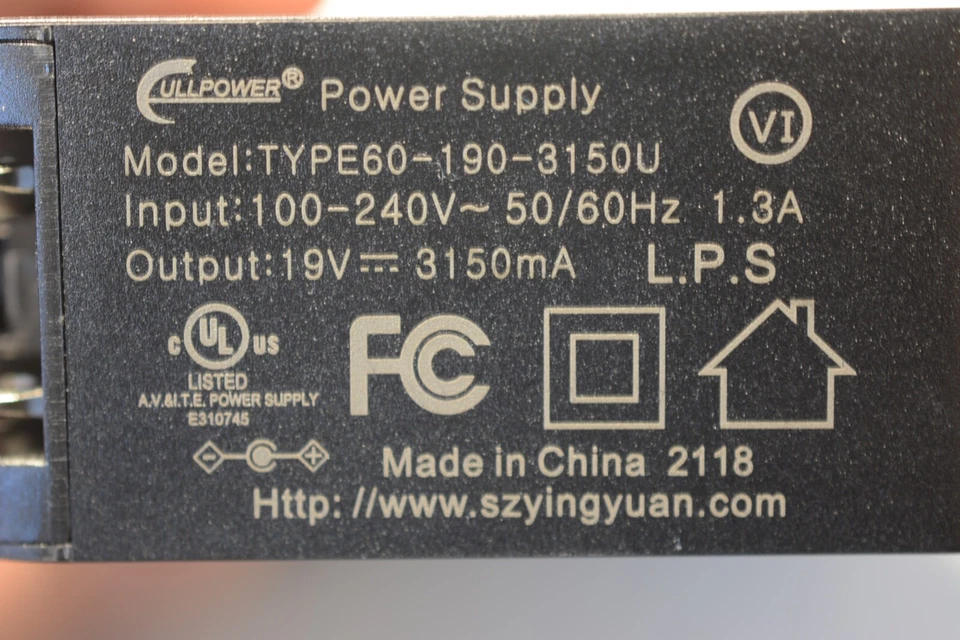 OEM - TYPE60-190-3150U GATEWAY AC ADAPTER 19V 1.3A 3150MA GWTN141-2PR "GRADE A" - Image 2 of 4