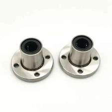 2pcs LMF25UU 25mm Round Flange Linear Bearing Ball Bushing for CNC Router Shaft