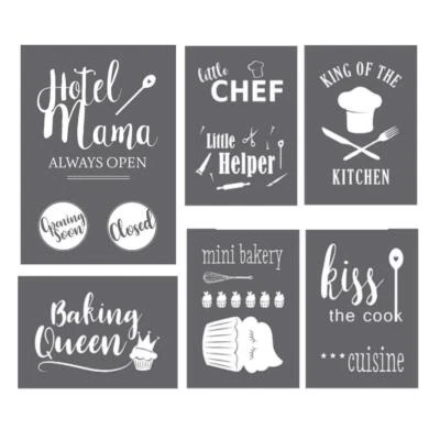 Siebdruck Schablone A5 Küche Backen Kochen, zum Auftragen von Farbe, Rayher