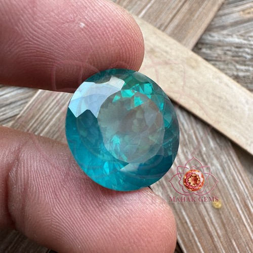 Certified 28.60 Ct Paraiba Tourmaline Gemstone – Natural Round Shape for Jewelry - Picture 7 of 7