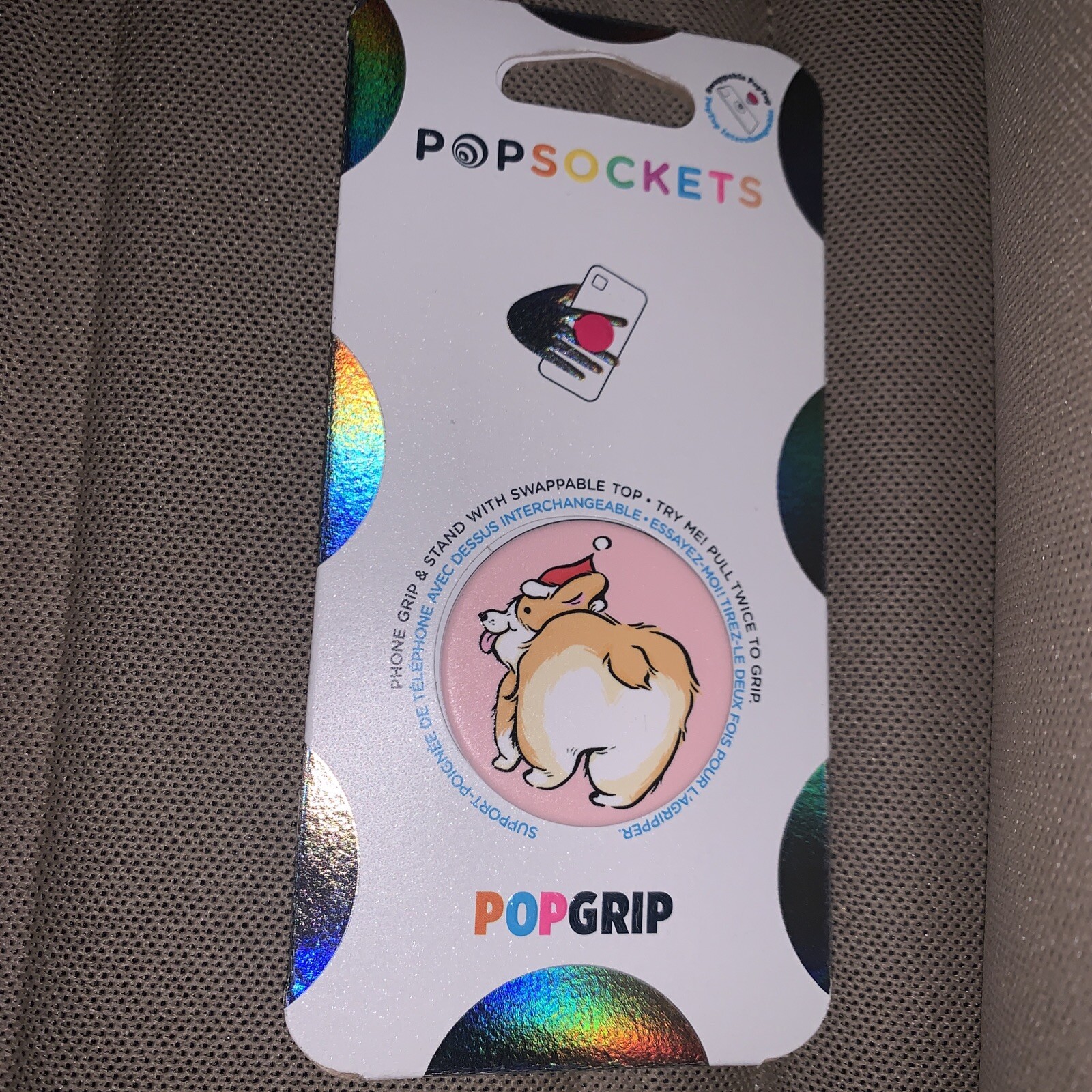 PopSockets PopGrip Cell Phone Grip & Stand - A Corgi Christmas