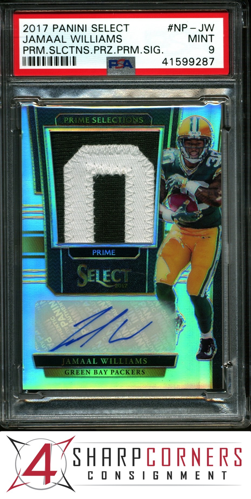 Jamaal Williams Panini Select Prime Selections Prizm Prime Signatures #NPJW Base