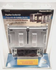 Electrical Kit Outlet Thomas & Betts Duplex CS312 Waterproof New Sealed Outdoor