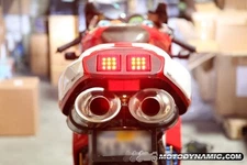 fit DUCATI 748 916 996 998 SEQUENTIAL INTEGRATED SIGNAL LED Tail Lights SMOKE