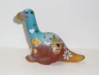Fenton Glass Amber Beehive Bumble Bee Dinosaur Figurine Ltd Ed #37/65 Kim Barley