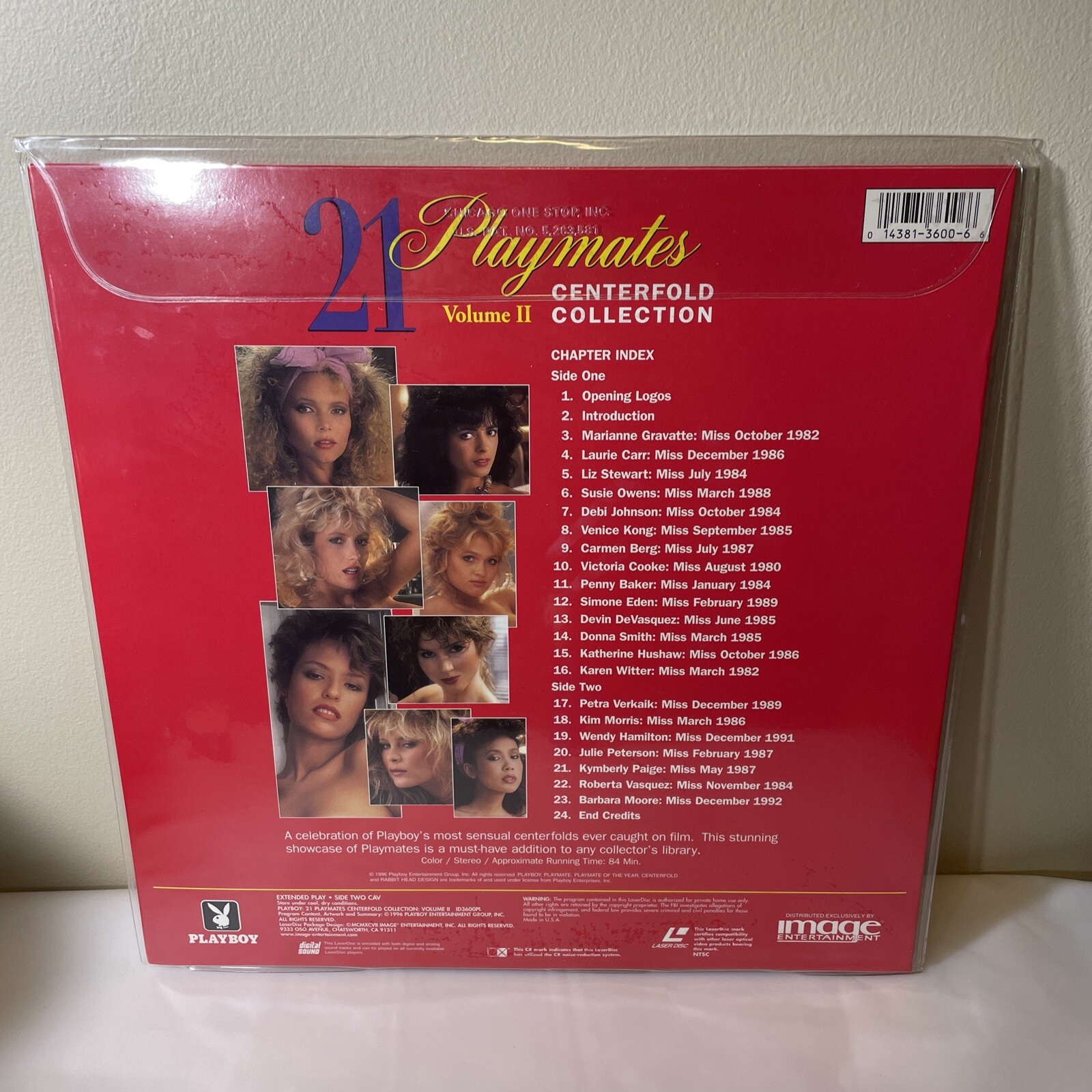 PLAYBOY 21 Playmates Centerfold Collection Volume II LaserDisc 1996 NM