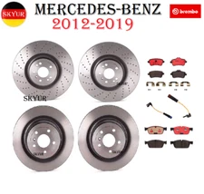 Brembo Front &Rear Brake Rotors With Brake Pads & Sensors For Mercedes W164 W166