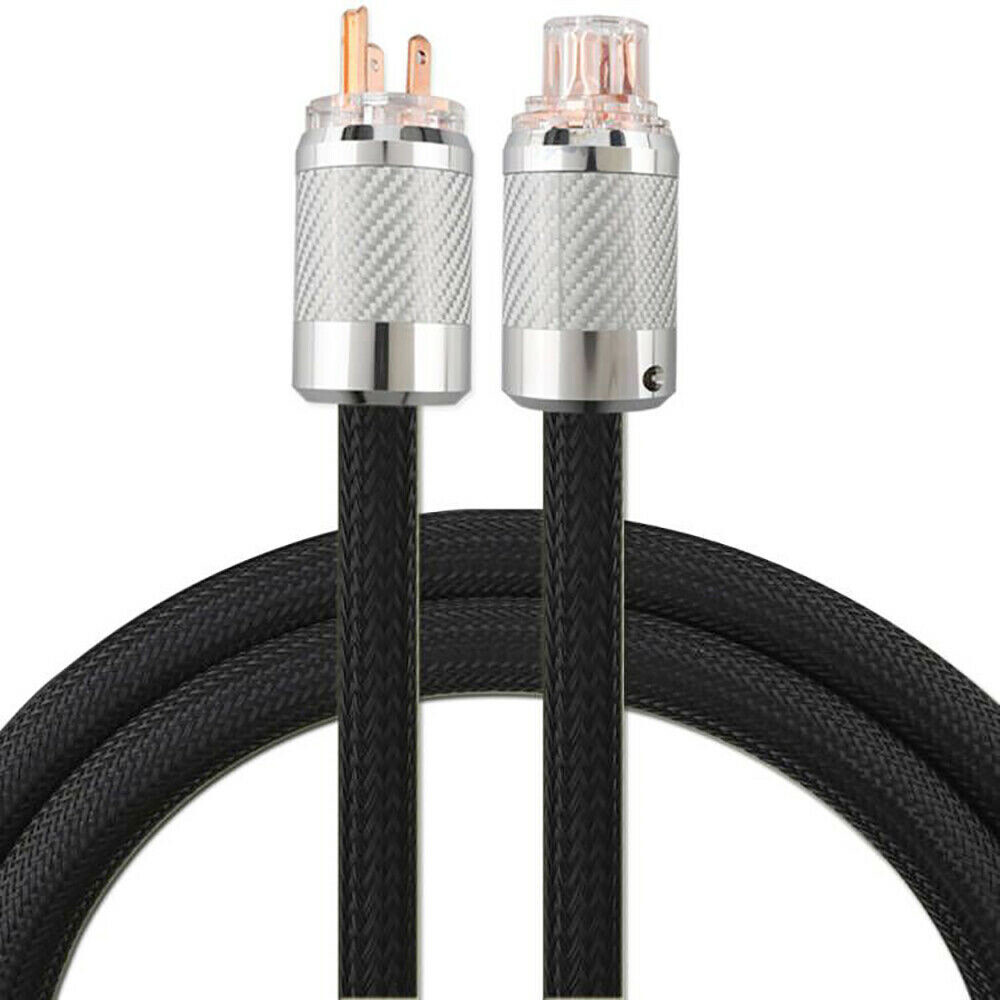High-End 10AWG 7N OCC Audio Power Cable - US Or EU Plug - For AMP/HiFi