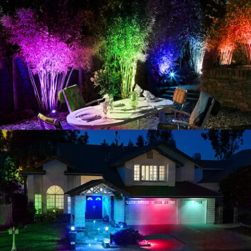 2PACK Solar Spotlights Multicolor LED Outdoor Super Bright Garden Pathway Lights - Foto 9 di 14