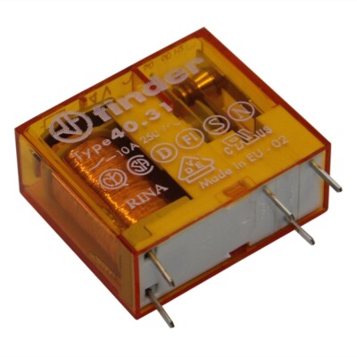 FINDER Relais 40.61.9.005.0000 – Elektromagnetisch, SPDT, 5V DC Spule, 16A/250V AC, Mini, PCB/Sockel, AgNi Kontakte, -40 Bis +85°C