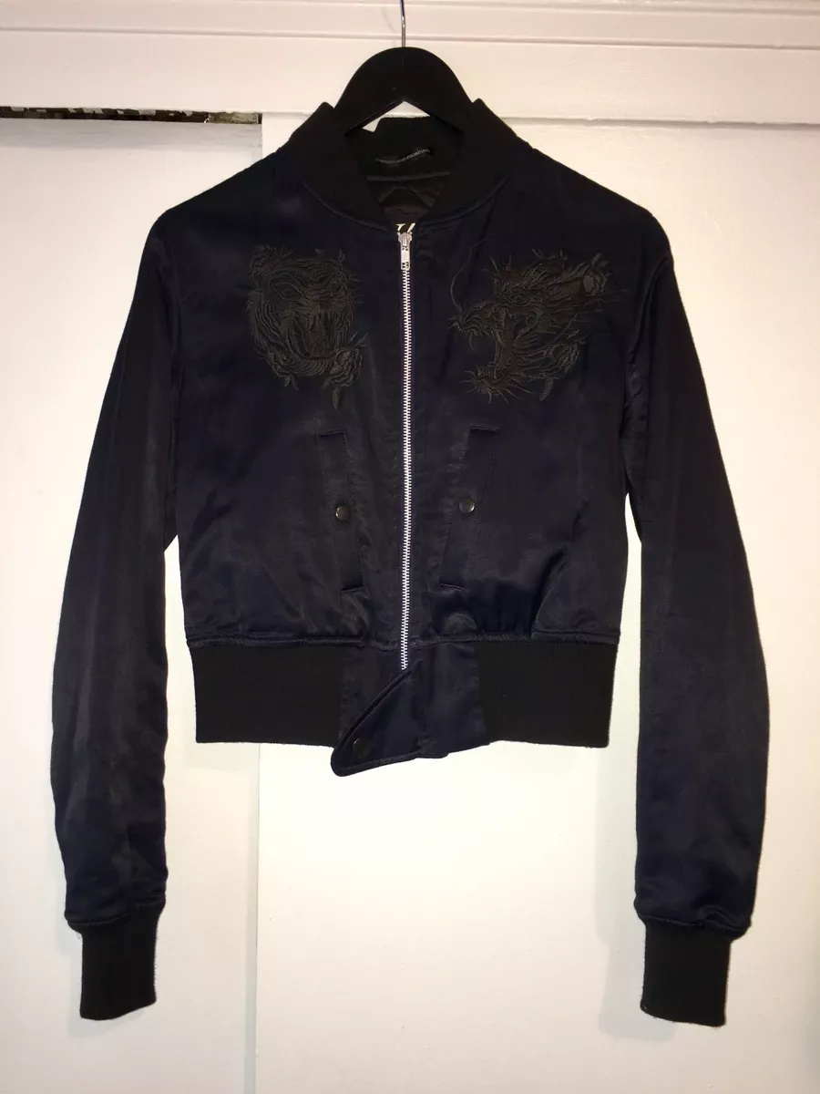 Y's Yohji Yamamoto Japanese Cropped Bomber Souvenir Jacket Dragon
