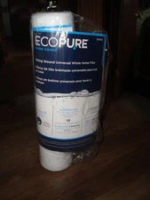1 Pk ECOPURE Whole House String Wound Universal Standard 10 Micron Filter EPW2S