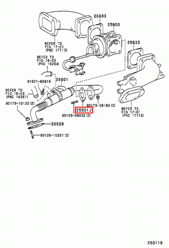 Genuine LandCruiser 105 100 Series 1HD FTE 1HZ EGR Valve Pipe Tube Gasket - Picture 10 of 10