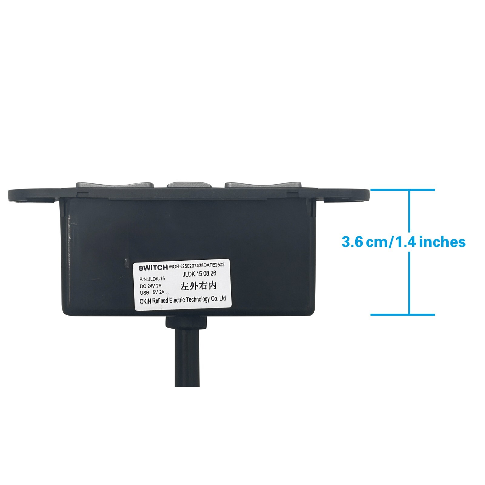 Okin JLDK.15.08.26 Power Recliner 5 Button 5 Pin Switch with USB and Home Button