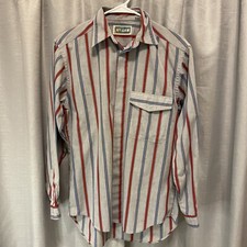 VTG 80s Levis International Collection Button Up Shirt Striped Size Small    