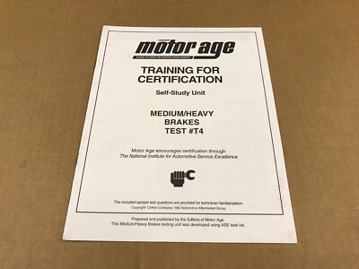 VTG Chilton's Motor Age Self-Study Unit - Test T4: Medium/Heavy Brakes