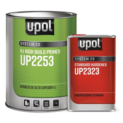 #ad #ad U POL 1 Gallon Gray High Build 2K 4:1 Urethane Primer Kit 2253 amp; 2323 $91.99