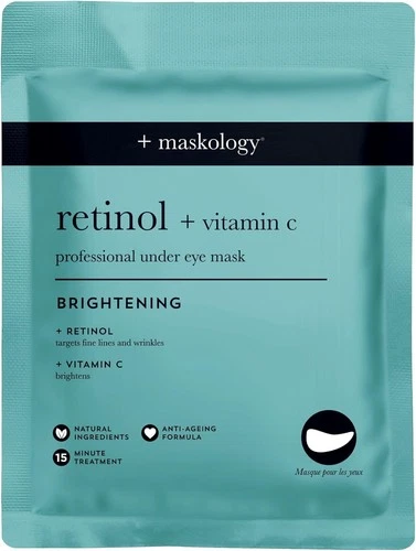+Maskology Retinol + Vitamin-C Brightening Under Eye Mask 3.5g - Winter Sale !