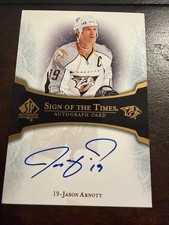 2007-08 Jason Arnott UD SP Authentic Sign of the Times hockey card #ST-JA