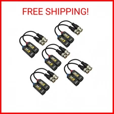 5 Pairs 8MP/4K Passive HD BNC Video Balun Transceiver Transmitter Via UTP RJ45 C