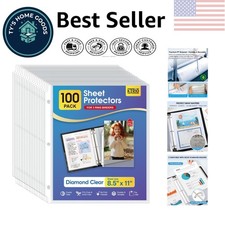 Top Loading Polypropylene Sheet Protectors - 100 Pack for Easy Document Access