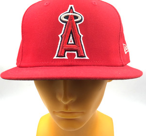 New Era MLB Anaheim Angels Flat Bill Fitted Size 7 3/8 Cap Hat #GoAngels