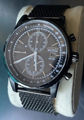 Citizen Eco-Drive Men's Nighthawk Chronograph Black Watch 521051582  Japan Mvmt